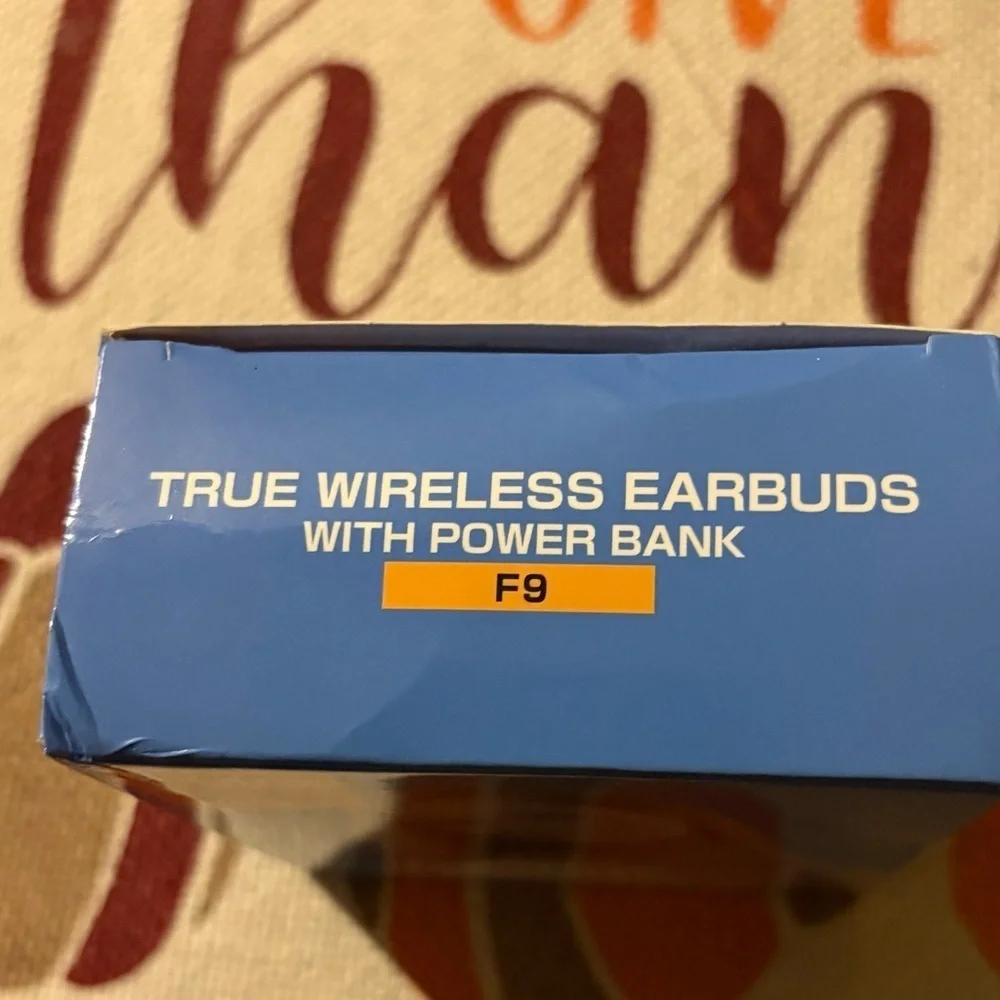 TWS F9 Black True Wireless Earbuds with Power Bank